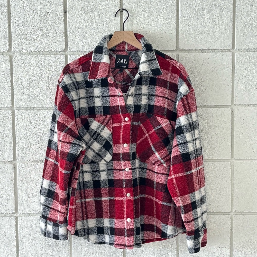 Zara plaid shacket